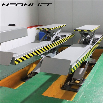 ان-گراؤنڈ ہائیڈرولک کینچی سیدھ میں لفٹیں۔